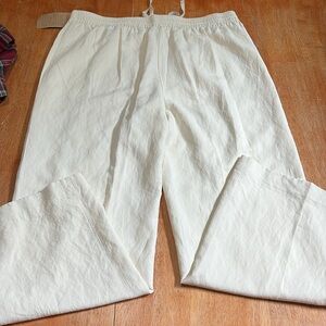 NWT COLDWATER CREEK SILK LINEN PANTS